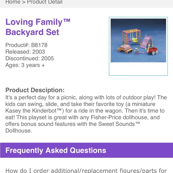 2003 Fisher Price Loving Family Backyard Set #B8178 - Picture 7 of 8